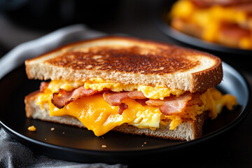 sandwich with bacon and vegetables