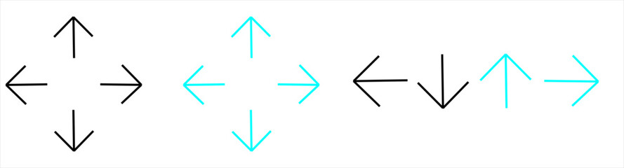 move icon arrow drag symbol, direction arrows