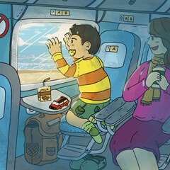 Vibrant Colour and Full Colour Funny Happy Adventure Holiday Children Story Book Illustration