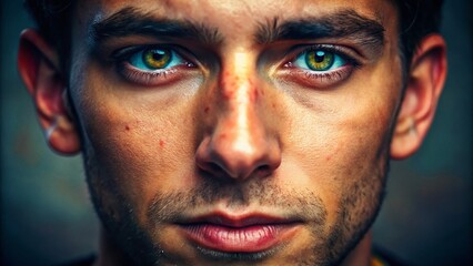 Obraz premium Facial Anatomy: Rule of Thirds Photography, Human Head Structure, Face Features, Head Proportions, Artistic Anatomy Study