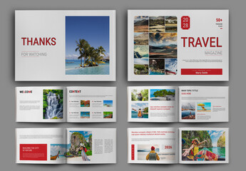 Creative Travel Book Landscape Template Layout