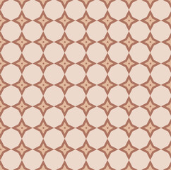 Geometric pattern in coffee and beige colors. Seamless background in Arabic style. Suitable for printing on packaging, wallpaper and fabrics. 