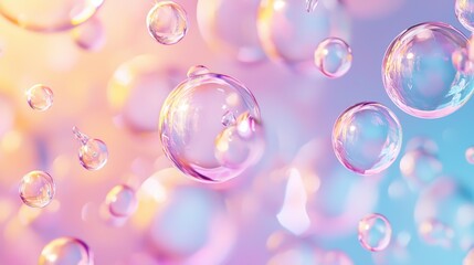 A vibrant background filled with colorful bubbles, creating a dreamy and ethereal atmosphere.