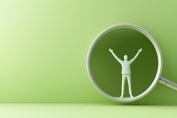 Person Looking for Opportunity Under Magnifying Glass