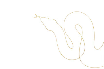 Snake line vector art. Year of snake 2025 Chinese new year