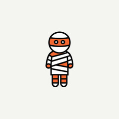 Mummy illustration Vector cartoon illustration isolated on white background
