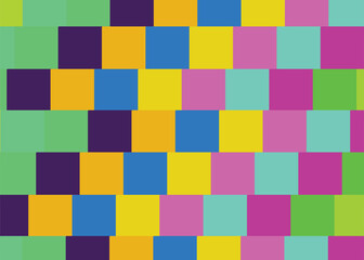 Simple moving squares transition animation. Modern geometric shapes transition, intro or ending on green background.