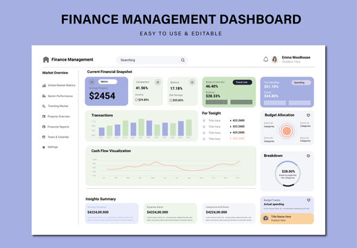 Finance Management Dashboard