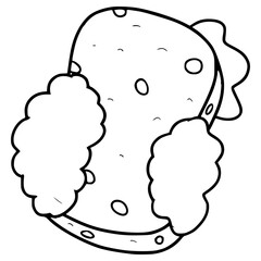 sponge illustration hand drawn outline vector