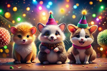Fototapeta premium Funny Happy New Year Cartoon Images, Hilarious New Year's Illustrations, Cute New Year's Cartoons, Happy New Year's Day Cartoon Pictures, Free Happy New Year Cartoon Clipart