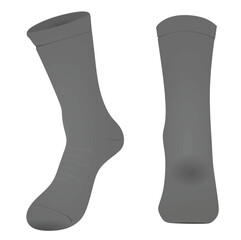 Grey sport socks. vector illustration
