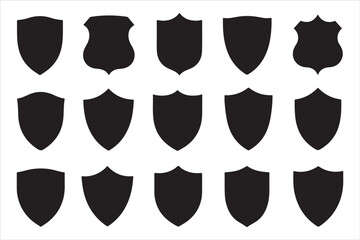 Black Shield Vector Silhouette Design