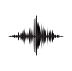 sound wave silhouette vector illustration