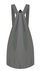 Grey backpack bag. vector illustration