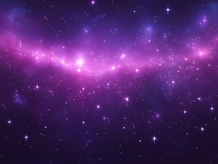 Obraz premium A Purple Galaxy With Bright Stars And Nebulae