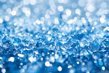 Sparkling blue crystal texture background.