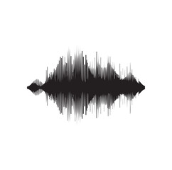 sound wave silhouette vector illustration