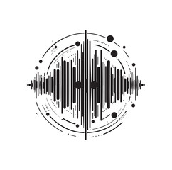 sound wave silhouette vector illustration