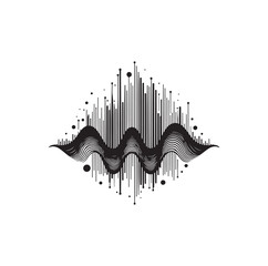 sound wave silhouette vector illustration