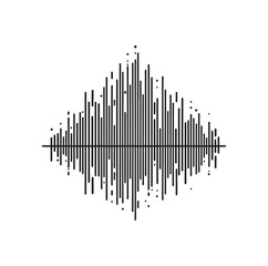 sound wave silhouette vector illustration