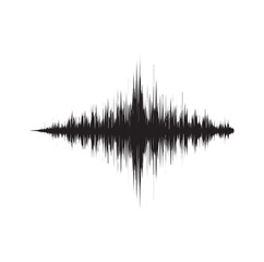 sound wave silhouette vector illustration