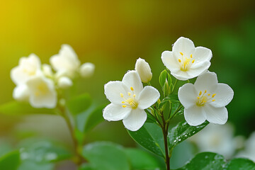 Obraz premium white and yellow flower