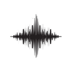 sound wave silhouette vector illustration
