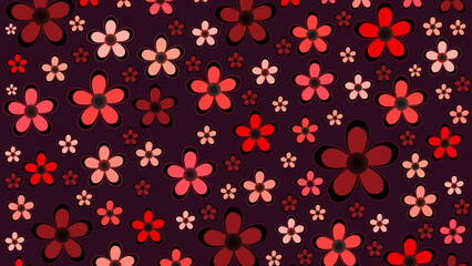 Seamless Floral Pattern with Delicate Flowers and Green Leaves, available in various styles