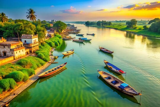 Godavari River India: Stunning Scenery, Breathtaking Views, Picturesque Landscapes, Riverbanks, Natural Beauty