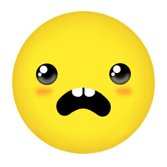 Fototapeta premium Emoticon, emoji, face, head, 3d face, 3d smile face, emoticon png, emoticon on white, emoji png, emoticon sticker, emoticon on blank, cafe illustration, cartoon, 3d, Yellow character, character, png