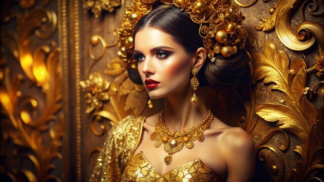 Gold Element Fashion Photography: Luxury, Metallic, Alchemist, Golden, Shimmer, Texture, Jewelry, Apparel