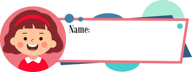 Cute Label Name Banner Sticker