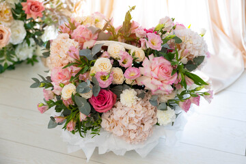 huge beautiful flower bouquet at the party