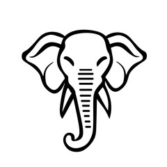 Fototapeta premium elephant head icon