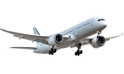 Fototapeta premium Modern passenger airplane isolated on white background
