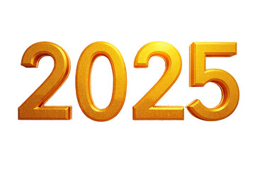 Golden 2025 New Year's Eve Number Design
