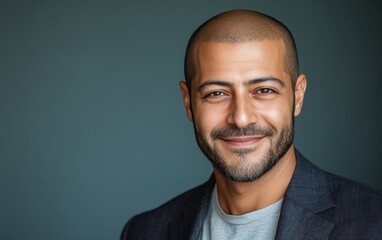 Obraz premium Confident businessman with a suit and a smile in a studio background, He looking at the camera