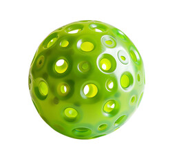 green pickle ball on isolated transparent background PNG