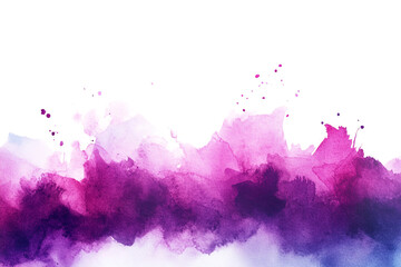 A watercolor in shades of purple and pink, isolated on a transparent background, perfect for artistic, creative, or design-themed visuals.