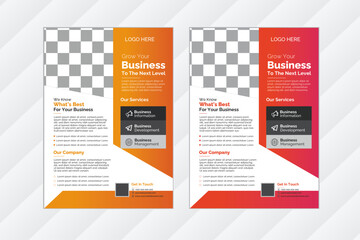 a bundle of 2 templates of different colors a4 flyer template, Creative Corporate & Business Flyer Brochure Template Design, newest trendy and multipurpose editable design.
