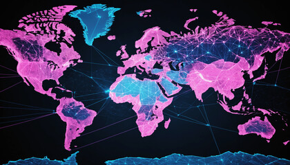 Real-time payment system connecting a global network for digital transactions in a futuristic concept