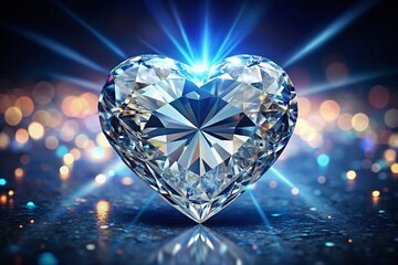 Fototapeta premium Heart Shaped Diamond Ring Jewelry