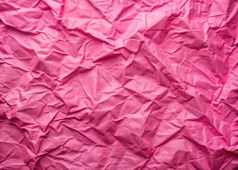 Fototapeta premium Elegant Pink Crumpled Paper Texture Background for Creative Projects and Designs, Perfect for Stationery, Crafts, and Digital Art Applications with a Touch of Softness and Charm