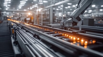 Battery manufacturing assembly line showcasing advanced technology and precision engineering, where skilled workers meticulously assemble components to ensure high-performance energy solutions