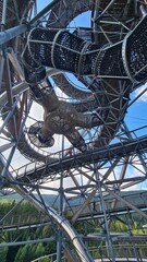 wieża widokowa z drewna i stali © Miroslaw