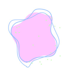 element abstract blob pink and line