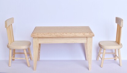 Wooden table and chairs