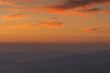 colored layers in mountainous terrain