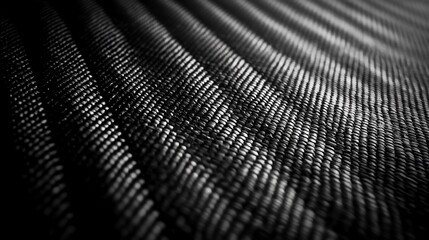 Abstract black and white textured fabric background.