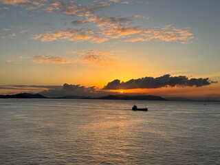 sunset over the sea